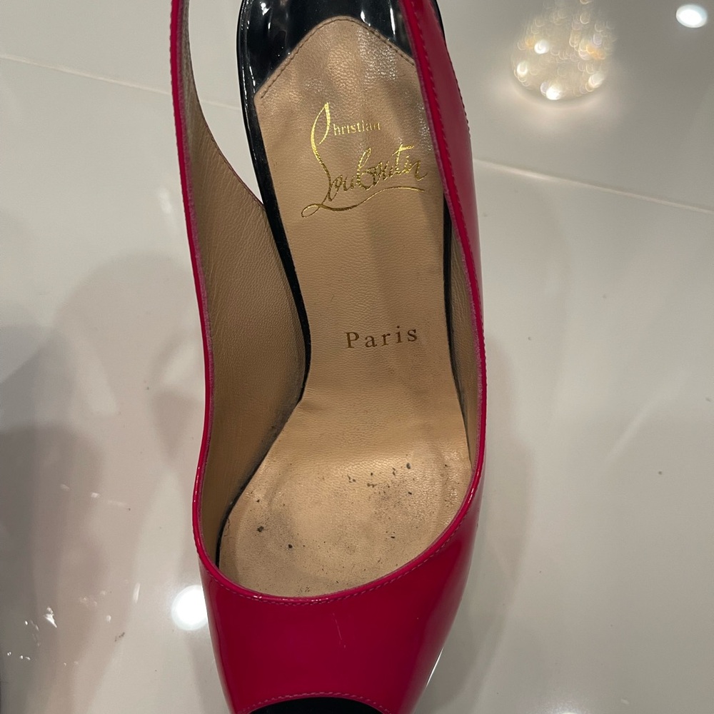 Christian Louboutin Peep Toe Slingbacks - Picture 12 of 14